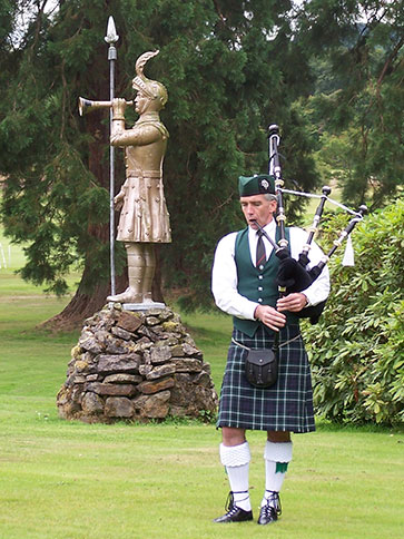 local bagpipe players